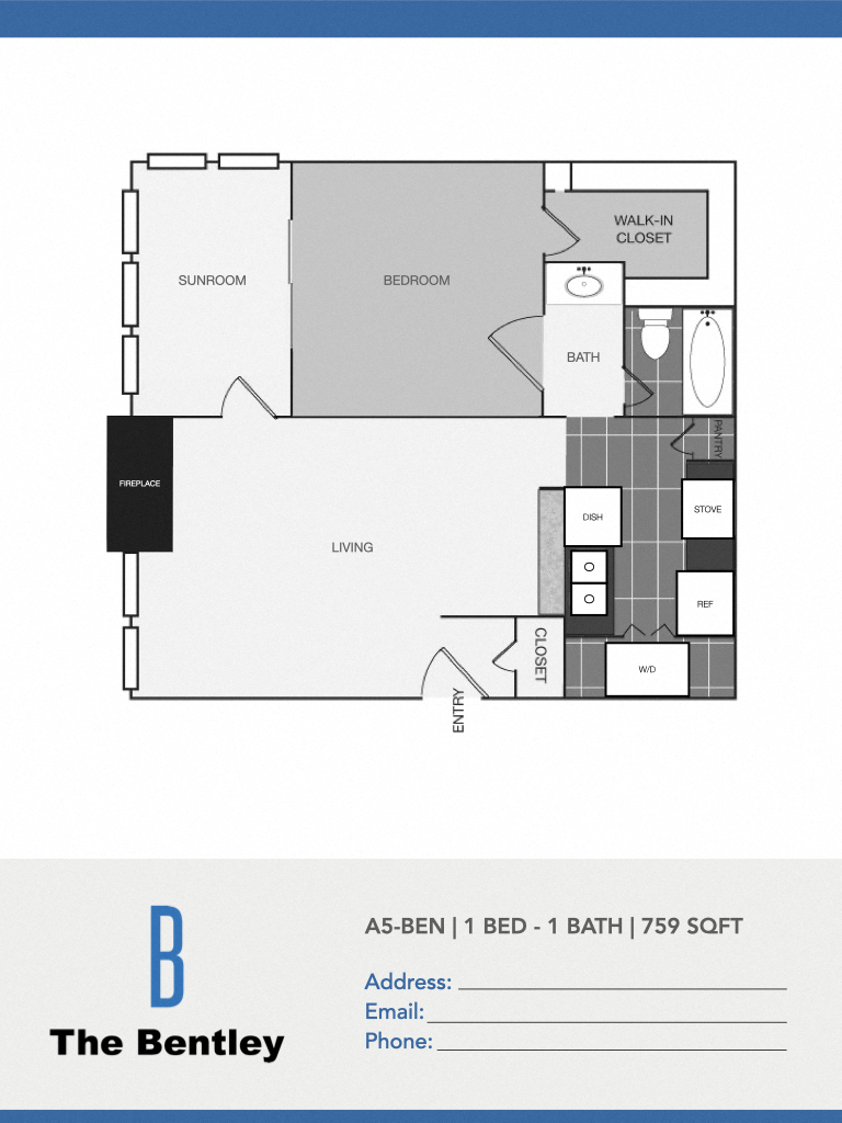 The Bentley A5 Floor Plan